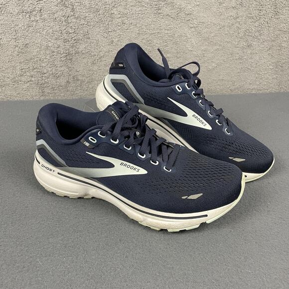 Brooks Ghost 15 Shoes Womens Size 7 WIDE D Navy Blue Running Cushion 1203801D450 - Picture 1 of 14